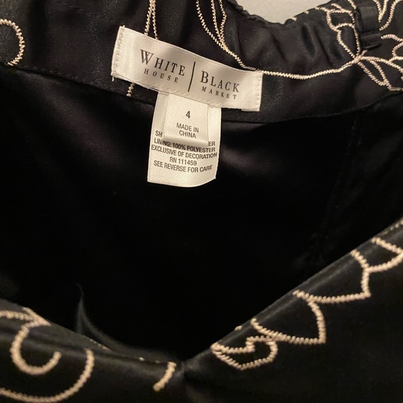 Black & Cream WHBM Strapless Dress - Picture 4 of 4